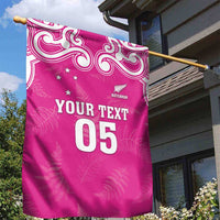 New Zealand Fern Women Rugby Custom Garden Flag Pink Maori Pattern LT05 - Polynesian Pride
