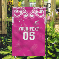 New Zealand Fern Women Rugby Custom Garden Flag Pink Maori Pattern LT05 Garden Flag Pink - Polynesian Pride