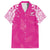 New Zealand Fern Women Rugby Custom Hawaiian Shirt Pink Maori Pattern