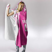 New Zealand Fern Women Rugby Custom Hooded Blanket Pink Maori Pattern LT05 - Polynesian Pride