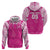 New Zealand Fern Women Rugby Custom Hoodie Pink Maori Pattern