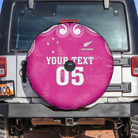 New Zealand Fern Women Rugby Custom Spare Tire Cover Pink Maori Pattern LT05 Pink - Polynesian Pride