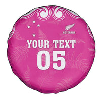 New Zealand Fern Women Rugby Custom Spare Tire Cover Pink Maori Pattern LT05 - Polynesian Pride