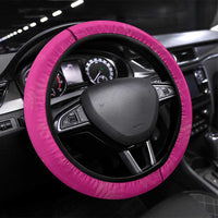 New Zealand Fern Women Rugby Steering Wheel Cover Pink Maori Pattern LT05 Universal Fit Pink - Polynesian Pride