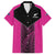 New Zealand Fern Rugby Custom Hawaiian Shirt Pink Maori Pattern