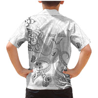 Personalised Brain Cancer Awareness Family Matching Mermaid Dress and Hawaiian Shirt Ribbon Polynesian Pattern LT05 - Polynesian Pride