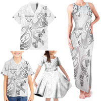 Personalised Brain Cancer Awareness Family Matching Tank Maxi Dress and Hawaiian Shirt Ribbon Polynesian Pattern LT05 - Polynesian Pride