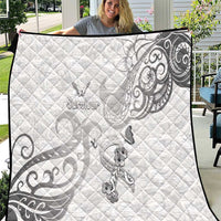 Brain Cancer Awareness Quilt Ribbon Polynesian Pattern