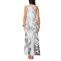 Personalised Brain Cancer Awareness Tank Maxi Dress Ribbon Polynesian Pattern LT05 - Polynesian Pride
