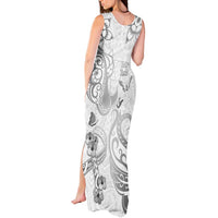 Personalised Brain Cancer Awareness Tank Maxi Dress Ribbon Polynesian Pattern LT05 - Polynesian Pride