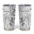 Personalised Brain Cancer Awareness Tumbler Cup Ribbon Polynesian Pattern