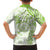 Polynesian Pattern With Plumeria Flowers Kid Hawaiian Shirt Lime Green