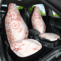 Polynesian Pattern With Plumeria Flowers Car Seat Cover Orange Peach LT05 One Size Peach - Polynesian Pride