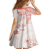 Polynesian Pattern With Plumeria Flowers Family Matching Summer Maxi Dress and Hawaiian Shirt Orange Peach LT05 - Polynesian Pride