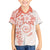 Polynesian Pattern With Plumeria Flowers Kid Hawaiian Shirt Orange Peach