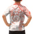 Polynesian Pattern With Plumeria Flowers Kid Hawaiian Shirt Orange Peach