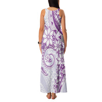 Polynesian Pattern With Plumeria Flowers Family Matching Tank Maxi Dress and Hawaiian Shirt Purple LT05 - Polynesian Pride
