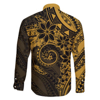 Polynesian Sunset Plumeria Family Matching Mermaid Dress and Hawaiian Shirt Gold Polynesian Tattoo LT05 - Polynesian Pride