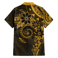 Polynesian Sunset Plumeria Family Matching Summer Maxi Dress and Hawaiian Shirt Gold Polynesian Tattoo LT05 - Polynesian Pride