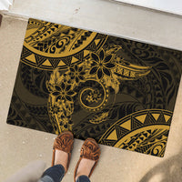 Polynesian Sunset Plumeria Rubber Doormat Gold Polynesian Tattoo