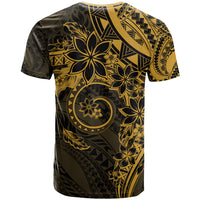 Polynesian Sunset Plumeria T Shirt Gold Polynesian Tattoo LT05 - Polynesian Pride