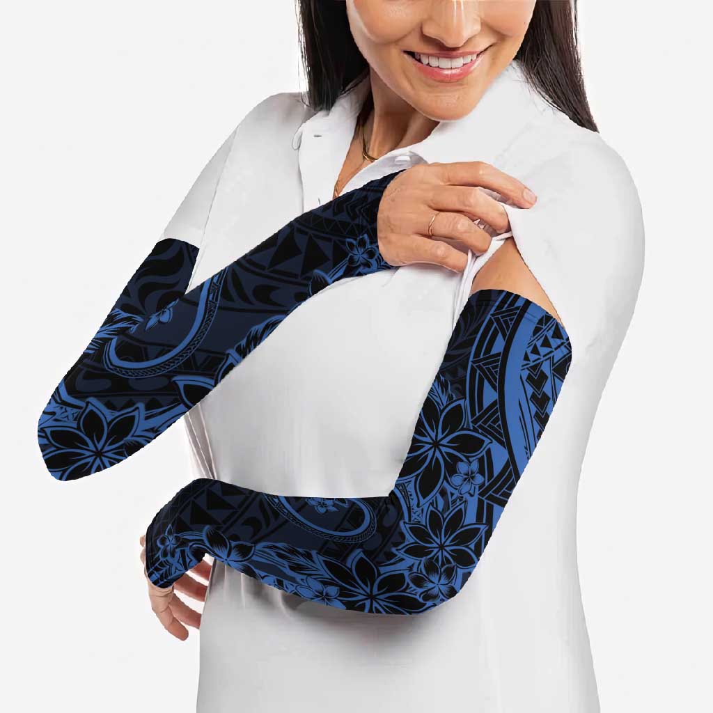 Polynesian Sunset Plumeria Arm Sleeves Navy Polynesian Tattoo - Polynesian Pride