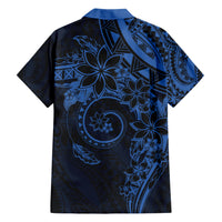 Polynesian Sunset Plumeria Family Matching Short Sleeve Bodycon Dress and Hawaiian Shirt Navy Polynesian Tattoo LT05 - Polynesian Pride