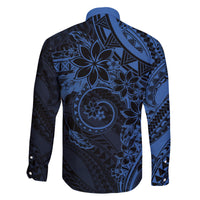 Polynesian Sunset Plumeria Family Matching Summer Maxi Dress and Hawaiian Shirt Navy Polynesian Tattoo LT05 - Polynesian Pride