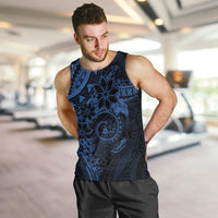 Polynesian Sunset Plumeria Men Tank Top Navy Polynesian Tattoo LT05 Navy - Polynesian Pride