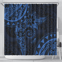 Polynesian Sunset Plumeria Shower Curtain Navy Polynesian Tattoo LT05 - Polynesian Pride