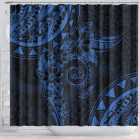 Polynesian Sunset Plumeria Shower Curtain Navy Polynesian Tattoo LT05 - Polynesian Pride