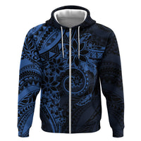 Polynesian Sunset Plumeria Zip Hoodie Navy Polynesian Tattoo LT05 Zip Hoodie Navy - Polynesian Pride