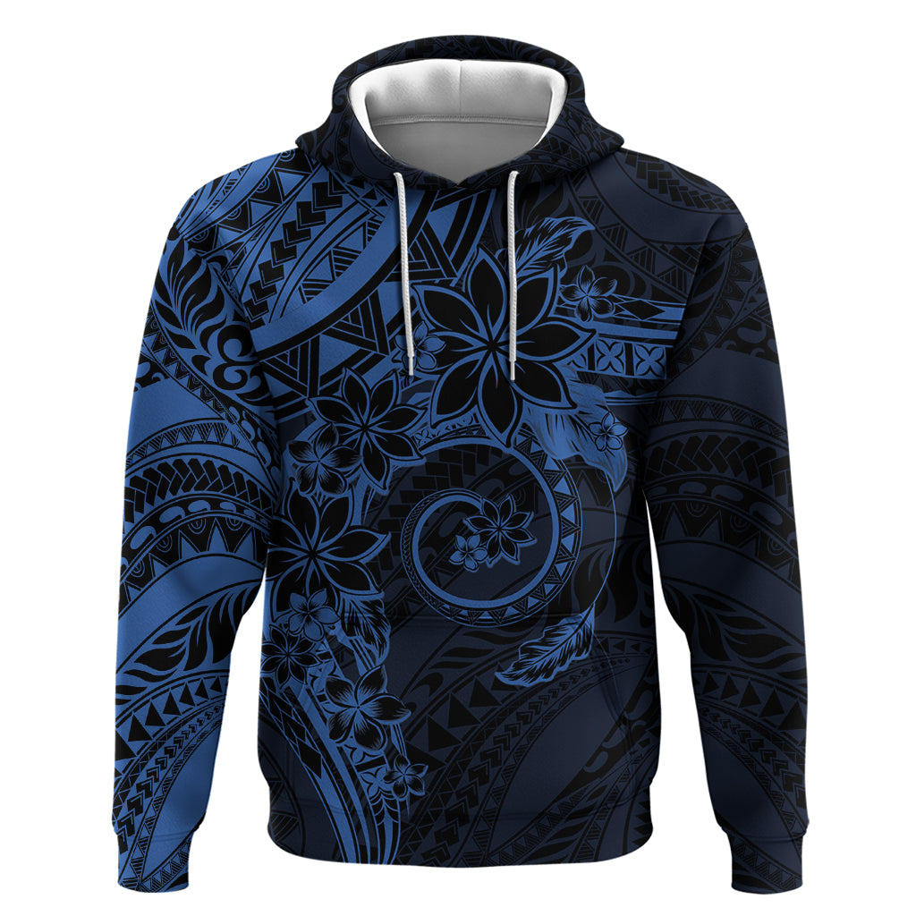Polynesian Sunset Plumeria Zip Hoodie Navy Polynesian Tattoo LT05 Pullover Hoodie Navy - Polynesian Pride
