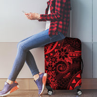 Polynesian Sunset Plumeria Luggage Cover Red Polynesian Tattoo LT05 - Polynesian Pride