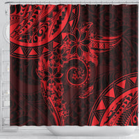 Polynesian Sunset Plumeria Shower Curtain Red Polynesian Tattoo LT05 - Polynesian Pride