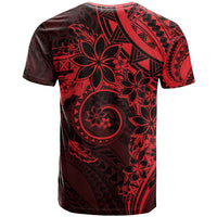 Polynesian Sunset Plumeria T Shirt Red Polynesian Tattoo LT05 - Polynesian Pride