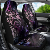 Polynesian Sunset Plumeria Car Seat Cover Galaxy Polynesian Tattoo