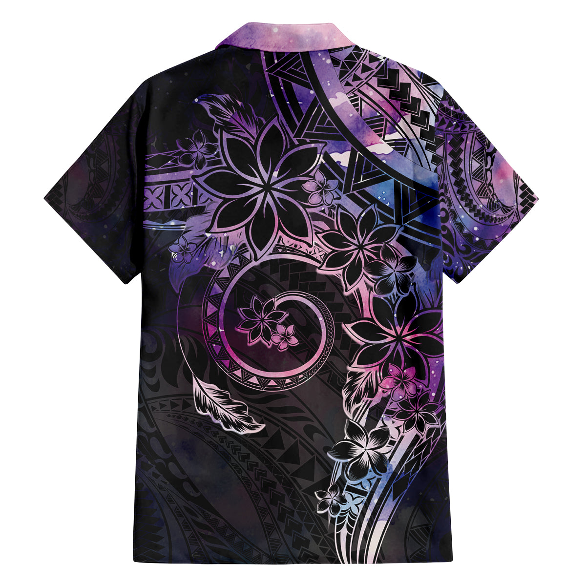 Polynesian Sunset Plumeria Family Matching Off Shoulder Maxi Dress and Hawaiian Shirt Galaxy Polynesian Tattoo LT05 - Polynesian Pride