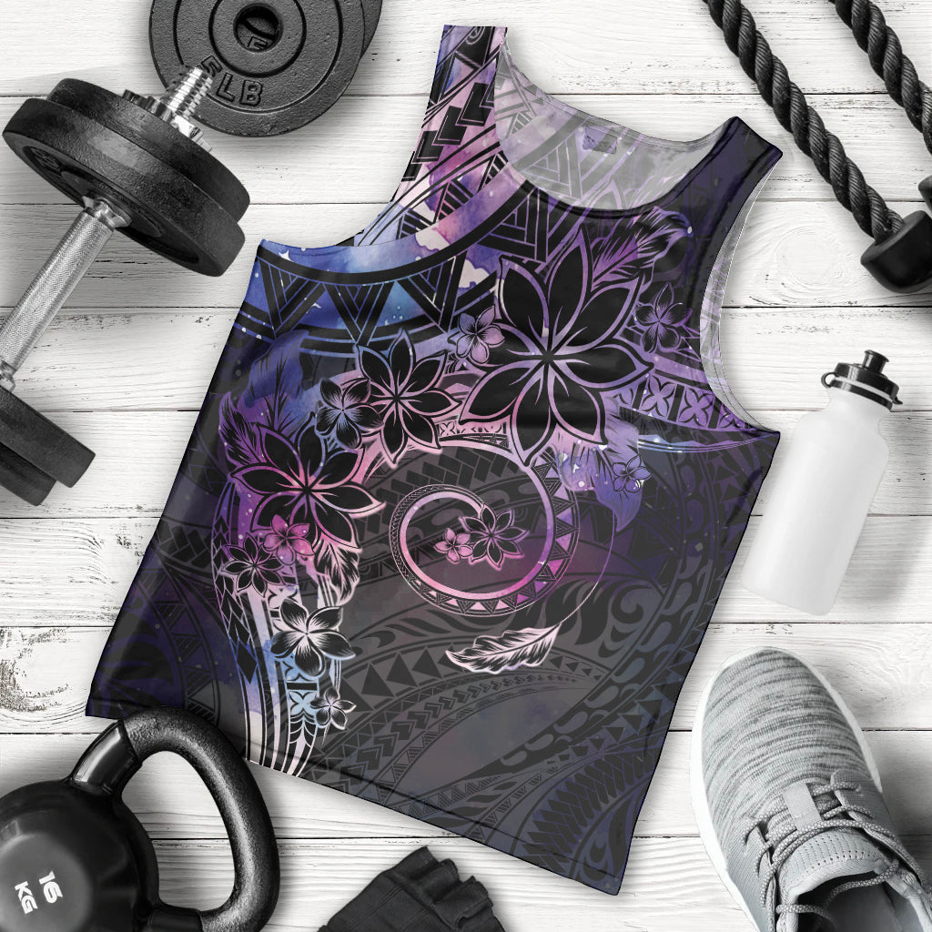 Polynesian Sunset Plumeria Men Tank Top Galaxy Polynesian Tattoo LT05 - Polynesian Pride