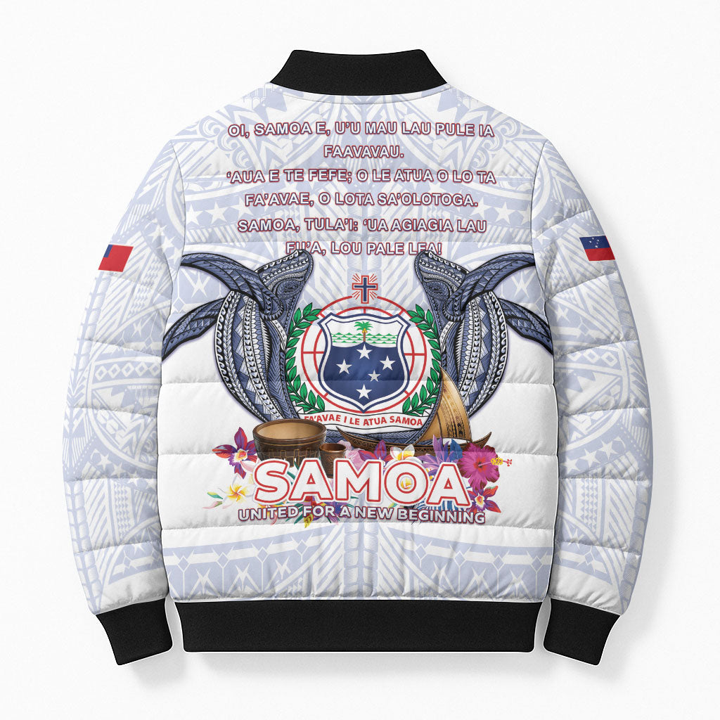 Samoa Independence Day Bomber Puffer Jacket Samoa United For A New Beginning