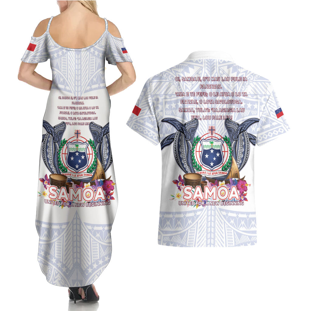 Samoa Independence Day Couples Matching Summer Maxi Dress and Hawaiian Shirt Samoa United For A New Beginning