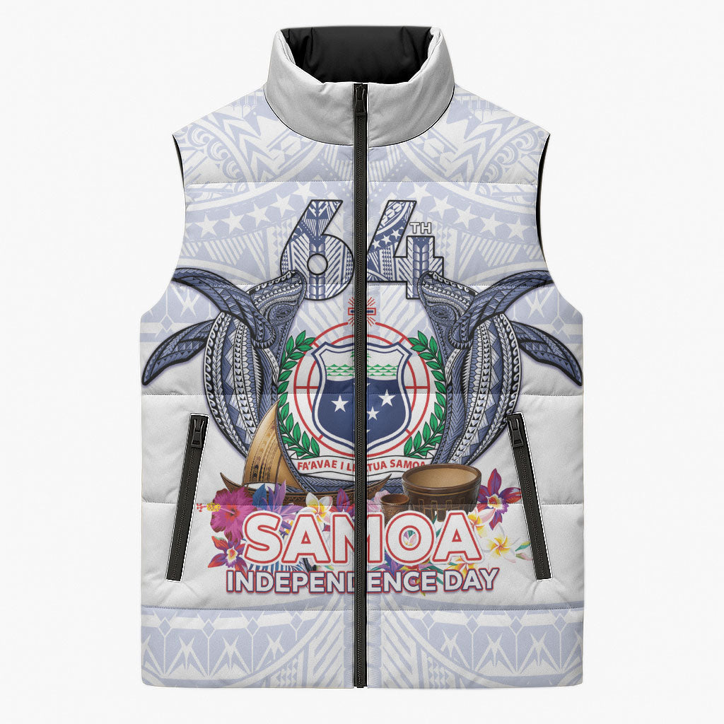 Samoa Independence Day Sleeveless Puffer Jacket Samoa United For A New Beginning