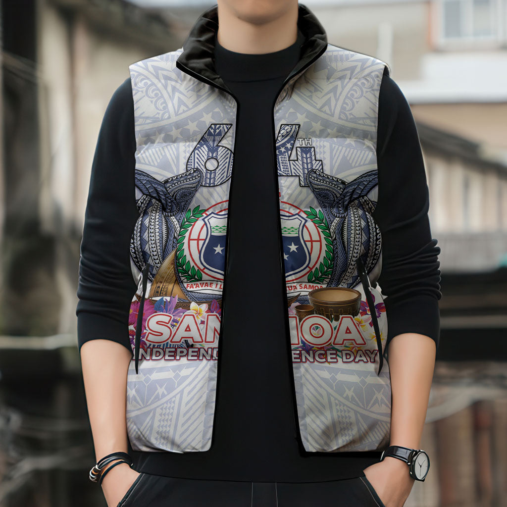 Samoa Independence Day Sleeveless Puffer Jacket Samoa United For A New Beginning