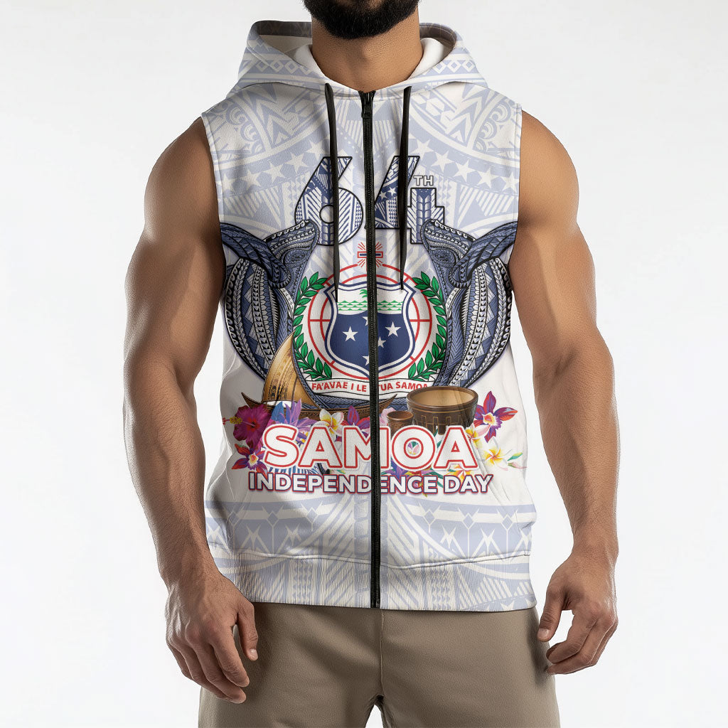 Samoa Independence Day Sleeveless Zip Hoodie Samoa United For A New Beginning LT05 - Polynesian Pride