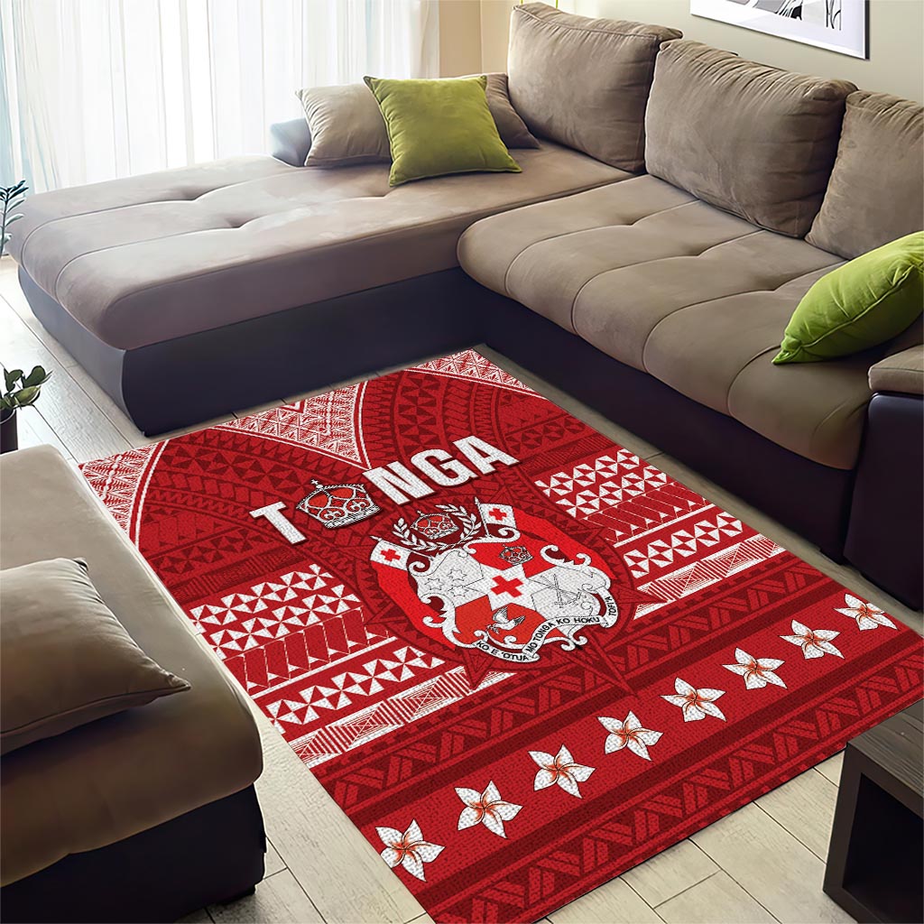 Tonga King Tupou VI Day Area Rug Traditional Tongan Kupesi Pattern LT05 - Polynesian Pride