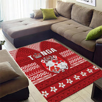 Tonga King Tupou VI Day Area Rug Traditional Tongan Kupesi Pattern LT05 - Polynesian Pride
