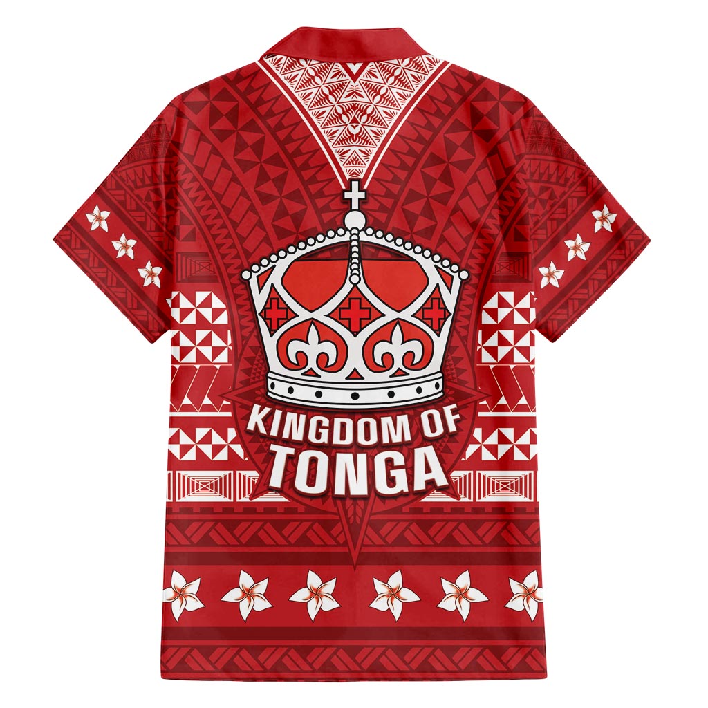 Tonga King Tupou VI Day Family Matching Off Shoulder Maxi Dress and Hawaiian Shirt Traditional Tongan Kupesi Pattern LT05 - Polynesian Pride