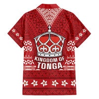 Tonga King Tupou VI Day Family Matching Short Sleeve Bodycon Dress and Hawaiian Shirt Traditional Tongan Kupesi Pattern LT05 - Polynesian Pride