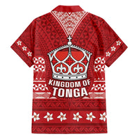 Tonga King Tupou VI Day Family Matching Tank Maxi Dress and Hawaiian Shirt Traditional Tongan Kupesi Pattern LT05 - Polynesian Pride
