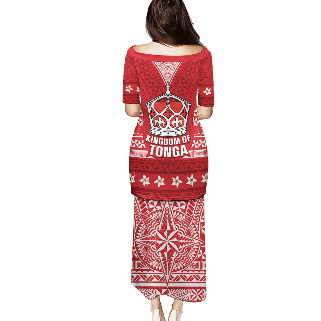 Tonga King Tupou VI Day Puletasi Traditional Tongan Kupesi Pattern